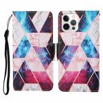 For iPhone 13 Pro Colored Drawing Pattern Horizontal Flip Leather Phone Case (Starry Marble)