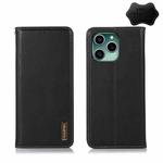 For Honor 60 SE KHAZNEH Nappa Top Layer Cowhide Leather Phone Case(Black)