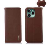 For Honor 60 SE KHAZNEH Nappa Top Layer Cowhide Leather Phone Case(Brown)
