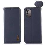 For Nokia G11 / G21 4G KHAZNEH Nappa Top Layer Cowhide Leather Phone Case(Blue)