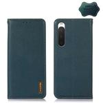 For Sony Xperia 10 IV KHAZNEH Nappa Top Layer Cowhide Leather Phone Case(Green)
