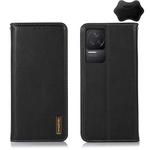 For Xiaomi Redmi K50 / K50 Pro KHAZNEH Nappa Top Layer Cowhide Leather Phone Case(Black)