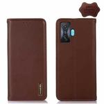 For Xiaomi Redmi K50 Gaming KHAZNEH Nappa Top Layer Cowhide Leather Phone Case(Brown)