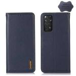 For Xiaomi Redmi Note 11 4G/11S 4G Global KHAZNEH Nappa Top Layer Cowhide Leather Phone Case(Blue)