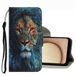 For Samsung Galaxy A02s US Version Coloured Drawing Pattern Leather Phone Case(Lion)
