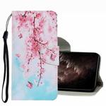 For Samsung Galaxy A13 Coloured Drawing Pattern Leather Phone Case(Cherry Blossoms)
