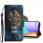 For Samsung Galaxy A53 Coloured Drawing Pattern Leather Phone Case(Lion)