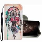 For Samsung Galaxy S22 Ultra 5G Coloured Drawing Pattern Leather Phone Case(Wind Chimes)