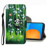 For Huawei P Smart 2021 Coloured Drawing Pattern Leather Phone Case(Panda)