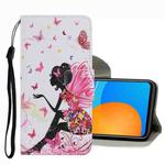For Huawei P Smart 2021 Coloured Drawing Pattern Leather Phone Case(Dancing Girl)