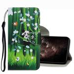 For Xiaomi Redmi Note 10 5G Coloured Drawing Pattern Leather Phone Case(Panda)