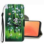 For Xiaomi Mi 10T / 10T Pro Coloured Drawing Pattern Leather Phone Case(Panda)