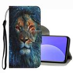 For Xiaomi Mi 10T Lite Coloured Drawing Pattern Leather Phone Case(Lion)