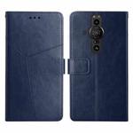 For Sony Xperia Pro-I Y Stitching Horizontal Flip Leather Phone Case(Blue)