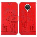 For Nokia G20 / G10 / 6.3 Embossing Rose Couple Leather Phone Case(Red)