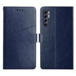 For TCL 20 Pro 5G Y Stitching Horizontal Flip Leather Phone Case(Blue)