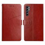 For TCL 20 Pro 5G Y Stitching Horizontal Flip Leather Phone Case(Brown)