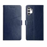 For Samsung Galaxy A13 4G Y Stitching Horizontal Flip Leather Phone Case(Blue)