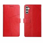 For Samsung Galaxy A13 5G Y Stitching Horizontal Flip Leather Phone Case(Red)