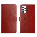 For Samsung Galaxy A23 4G Y Stitching Horizontal Flip Leather Phone Case(Brown)