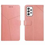 For Samsung Galaxy A23 4G Y Stitching Horizontal Flip Leather Phone Case(Rose Gold)