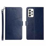 For Samsung Galaxy A53 5G Y Stitching Horizontal Flip Leather Phone Case(Blue)