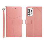 For Samsung Galaxy A53 5G Y Stitching Horizontal Flip Leather Phone Case(Rose Gold)
