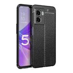 For OPPO A57 2022 Litchi Texture TPU Shockproof Case(Black)