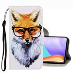 For Samsung Galaxy A33 5G 3D Colored Drawing Leather Phone Case(Fox)