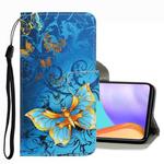 For Samsung Galaxy A33 5G 3D Colored Drawing Leather Phone Case(Jade Butterfly)