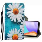 For Samsung Galaxy A53 3D Colored Drawing Leather Phone Case(Chrysanthemum)