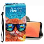 For Xiaomi Mi 10T / 10T Pro 3D Colored Drawing Leather Phone Case(Underwater Cat)