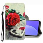 For Xiaomi Mi 10T Lite 3D Colored Drawing Leather Phone Case(Red Rose)