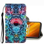 For Xiaomi Poco X3 NFC 3D Colored Drawing Leather Phone Case(Mandala)