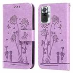 For Xiaomi Redmi Note 9 Pro/9 Pro Max Embossing Rose Couple Leather Phone Case(Purple)