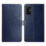 For UMIDIGI Bison Pro Y Stitching Horizontal Flip Leather Phone Case(Blue)