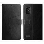 For UMIDIGI Bison Pro Y Stitching Horizontal Flip Leather Phone Case(Black)