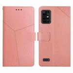 For UMIDIGI Bison Pro Y Stitching Horizontal Flip Leather Phone Case(Rose Gold)