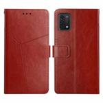 For UMIDIGI Power 5 Y Stitching Horizontal Flip Leather Phone Case(Brown)