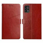 For UMIDIGI A7S Y Stitching Horizontal Flip Leather Phone Case(Brown)