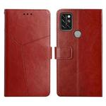For UMIDIGI A9 Pro Y Stitching Horizontal Flip Leather Phone Case(Brown)