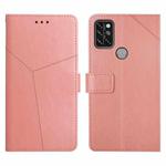 For UMIDIGI A9 Pro Y Stitching Horizontal Flip Leather Phone Case(Rose Gold)