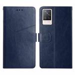 For vivo S9 Y Stitching Horizontal Flip Leather Phone Case(Blue)