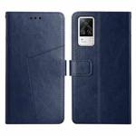 For vivo S9e Y Stitching Horizontal Flip Leather Phone Case(Blue)