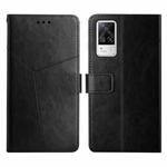 For vivo S9e Y Stitching Horizontal Flip Leather Phone Case(Black)