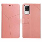 For vivo S9e Y Stitching Horizontal Flip Leather Phone Case(Rose Gold)
