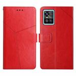 For vivo S10 / S10 Pro Y Stitching Horizontal Flip Leather Phone Case(Red)