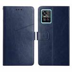 For vivo S10 / S10 Pro Y Stitching Horizontal Flip Leather Phone Case(Blue)