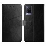 For vivo V21 5G Y Stitching Horizontal Flip Leather Phone Case(Black)