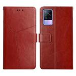 For vivo V21e / Y73 2021 Y Stitching Horizontal Flip Leather Phone Case(Brown)